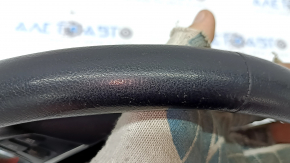Volan nearanjat BMW 3 F30 12-18, piele neagră, sport, cusături roșii, amortizoare încălzite sub amortizoare, cu butoane și strat protector, zgârieturi, uzat