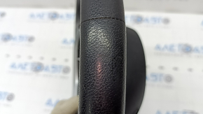 Volan nearanjat BMW 3 F30 12-18, piele neagră, sport, cusături roșii, amortizoare încălzite sub amortizoare, cu butoane și strat protector, zgârieturi, uzat