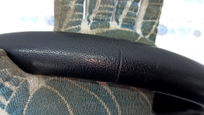 Volan nearanjat BMW 3 F30 12-18, piele neagră, sport, cusături roșii, amortizoare încălzite sub amortizoare, cu butoane și strat protector, zgârieturi, uzat