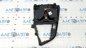 Ornamente consolă centrală cu suporturi pentru pahare BMW 3 F30 16-18 negru, cu brichetă, finisaj cromat