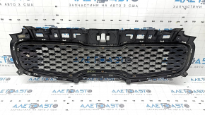 Решетка радиатора grill Kia Sportage 17-19 матовая черная с хромом