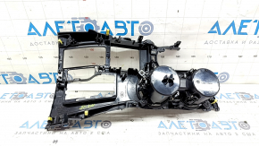 Накладка центральной консоли с подстаканниками Lexus NX200t NX300h 15-17 черная, без кожуха, царапины