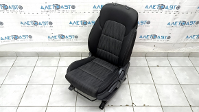Водительское сиденье Kia Sportage 17-19 без airbag, механическое, ткань черная, LX, серая строчка, под химчистку, потерто
