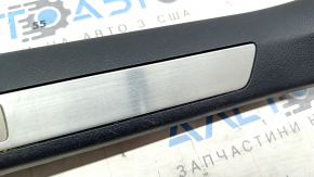 Ornamente prag ușă față dreapta Lexus NX200t NX300 NX300h 15-21 negru, cromat, zgârieturi