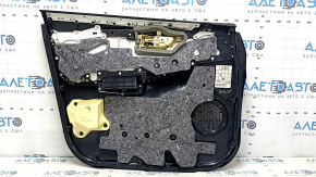Ornamente ușă față dreapta Lexus NX300 NX300h 15-20 negru cu inserție bej, cotiera piele neagră