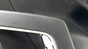 Обшивка двери карточка задняя левая Toyota Rav4 19-24 черная, подлокотник кожа черная, вставка пластик черный, серый молдинг с ручкой, царапины