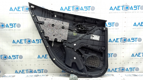 Обшивка двери карточка задняя правая Toyota Camry v70 18-23 черная с черной вставкой пластик, подлокотник резина, с ручкой, царапины