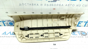 Накладка порога задняя левая Lexus RX350 RX450h 10-15 бежевая, с хромированной накладкой, тычки на хроме