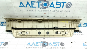 Ornamente prag ușă față dreapta Lexus RX350 RX450h 10-15 bej, cu ornamente cromate, zgârieturi