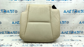 Tapițerie scaun rând 2 stânga Lexus RX350 13-15 partea inferioară, piele bej, piele zdrențuită
