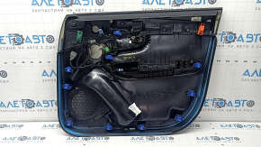 Ornamente ușă față stânga Volvo XC90 16-22 piele neagră, cotiera și inserție piele neagră, mulaje mesteacăn, Bowers & Wilkins, pentru curățare, zgârieturi