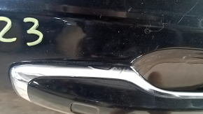 Дверь в сборе передняя правая Volvo XC90 16-26 keyless, черный 717, вмятины, вздулся хром на ручке