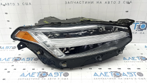 Фара передняя правая в сборе Volvo XC90 16-18 LED, песок, трещины в стекле, сломано крепление