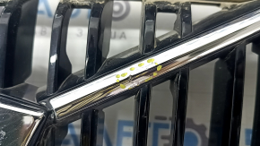 Решетка радиатора grill со значком Volvo XC90 16-19 черная, обрамление хром, под камеру, тычки