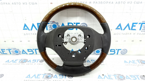 Руль голый Lexus RX350 RX450h 10-15 черный, кожа, под дерево, без кнопок, мелкие царапины