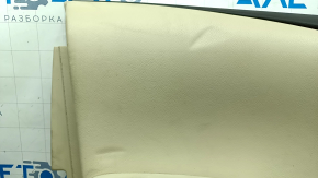 Обшивка двери карточка передняя левая Lexus RX350 RX450h 13-15 бежевая с бежевой вставкой кожа, подлокотник бежевая кожа, с ручкой, без пищалки, под чистку