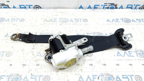 Водительский ремень безопасности с пиропатроном Toyota Camry v70 18-24 черный, повреждение водой, плохо возвращается, под химчистку