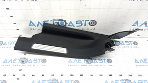 Ornamente prag spate stânga interior Volvo XC90 16-23 cu iluminare din spate, negru, zgârieturi