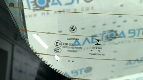 Дверь багажника голая со стеклом BMW 4 F36 15-20 Gran Coupe, рафит B39, тычка, вмятина, царапины на стекле