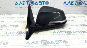 Зеркало боковое левое в сборе BMW 4 F32/33/36 14-20 5 пинов, поворотник, подогрев, Shadow-Line, графит, потерто