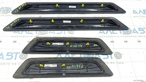 Ornament prag ușă față stânga exterior BMW 4 F36 15-20 Gran Coupé, negru cu inserție cromată, M Sport