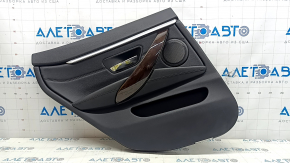 Ornamente ușă spate stânga BMW 4 F36 15-20 Gran Coupe, cu iluminare din spate, piele neagră, cu tweeter Harman Kardon, sistem antizgârieturi