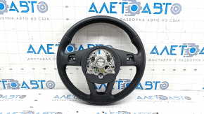 Руль голый Audi A5 F5 18-19 кожа серая с подогревом под лепестки, без кнопок и лепестков, царапины