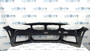 Бампер передний голый BMW 4 F32/33/36 14-20 под парктроники и омыватели фар, без PMA, M Pack, графит, царапины, прижат, сломаны крепления