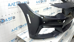 Бампер передний голый BMW 4 F32/33/36 14-20 под парктроники и омыватели фар, без PMA, M Pack, графит, царапины, прижат, сломаны крепления