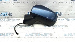 Зеркало боковое левое Subaru Forester 19-24 SK 11 пинов, BSM, подогрев, синее, царапины