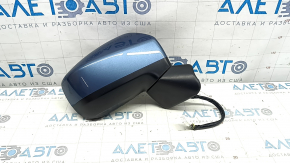 Зеркало боковое правое Subaru Forester 19-24 SK 11 пинов, BSM, подогрев, синее, царапины