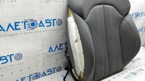 Спинка пассажирского сиденья Audi A5 F5 18-19 5D кожа серая с перфорацией, Sport, стрельнувшая