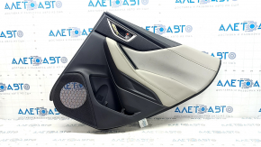 Ornamente ușă spate stânga Subaru Forester 19-24 SK negre cu inserție gri din material textil, cotiera din piele gri, ornament negru mat, zgârieturi, pentru curățare chimică, zgârieturi