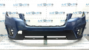 Бампер передний голый Subaru Forester 19-21 SK синий, царапины, вмятина