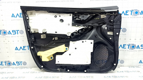 Ornamente ușă față dreapta Subaru Forester 19-24 SK negre cu inserții gri din stofă + piele, cotiera din piele gri, zgârieturi, pentru curățare