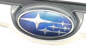 Решетка радиатора grill Subaru Forester 19-21 SK верхняя хром, песок