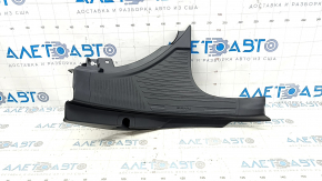 Накладка порога задняя правая Subaru Forester 19-24 SK черная, с заглушкой, царапины