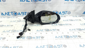 Зеркало боковое правое в сборе Audi A6 C7 12-18 14+5+2 пинов, под автосклад, с камерой, BSM, поворотник, автозатемнение, графит, царапины