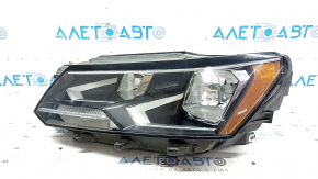 Far față stânga VW Passat b8 16-19 USA halogen gol, zgârieturi, nisip, garnitură de etanșare ruptă
