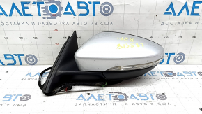 Зеркало боковое левое в сборе VW Passat b8 16-19 USA 10+2 пинов, поворотник, BSM, серебро