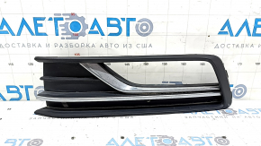 Решетка переднего бампера боковая левая VW Passat b8 16-19 USA под птф, песок