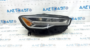 Фара передняя правая в сборе Audi A6 C7 16-18 рест LED, песок