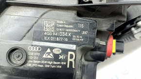 Фара передняя правая в сборе Audi A6 C7 16-18 рест LED, песок