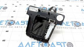 Ручка КПП с накладкой шифтера VW Passat b8 16-19 USA кожа черная, глянцевая накладка, под start-stop, под чистку