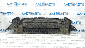 Защита переднего бампера Audi A6 C7 16-18 рест, с губой, затерта, надорвано крепление