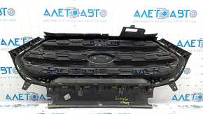 Решетка радиатора grill Ford Ecosport 18-22 в сборе с эмблемой, графит, примята