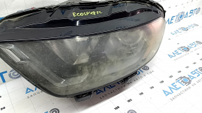 Фара передняя левая в сборе Ford Ecosport 18-22 галоген, темная, LED DRL, под полировку