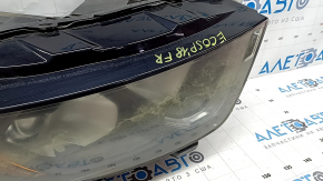 Фара передняя правая в сборе Ford Ecosport 18-22 галоген, темная, LED DRL, под полировку