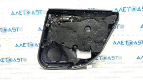 Ornamente ușă spate stânga Audi A6 C7 12-18 piele neagră, inserție și cotiera piele neagră, cu mâner, BOSE, lovitură, zgârietură