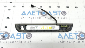 Накладка порога внешняя задняя правая Audi A6 C7 12-18 черная, с хромом, с подсветкой, царапины